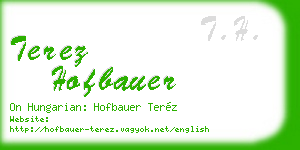 terez hofbauer business card